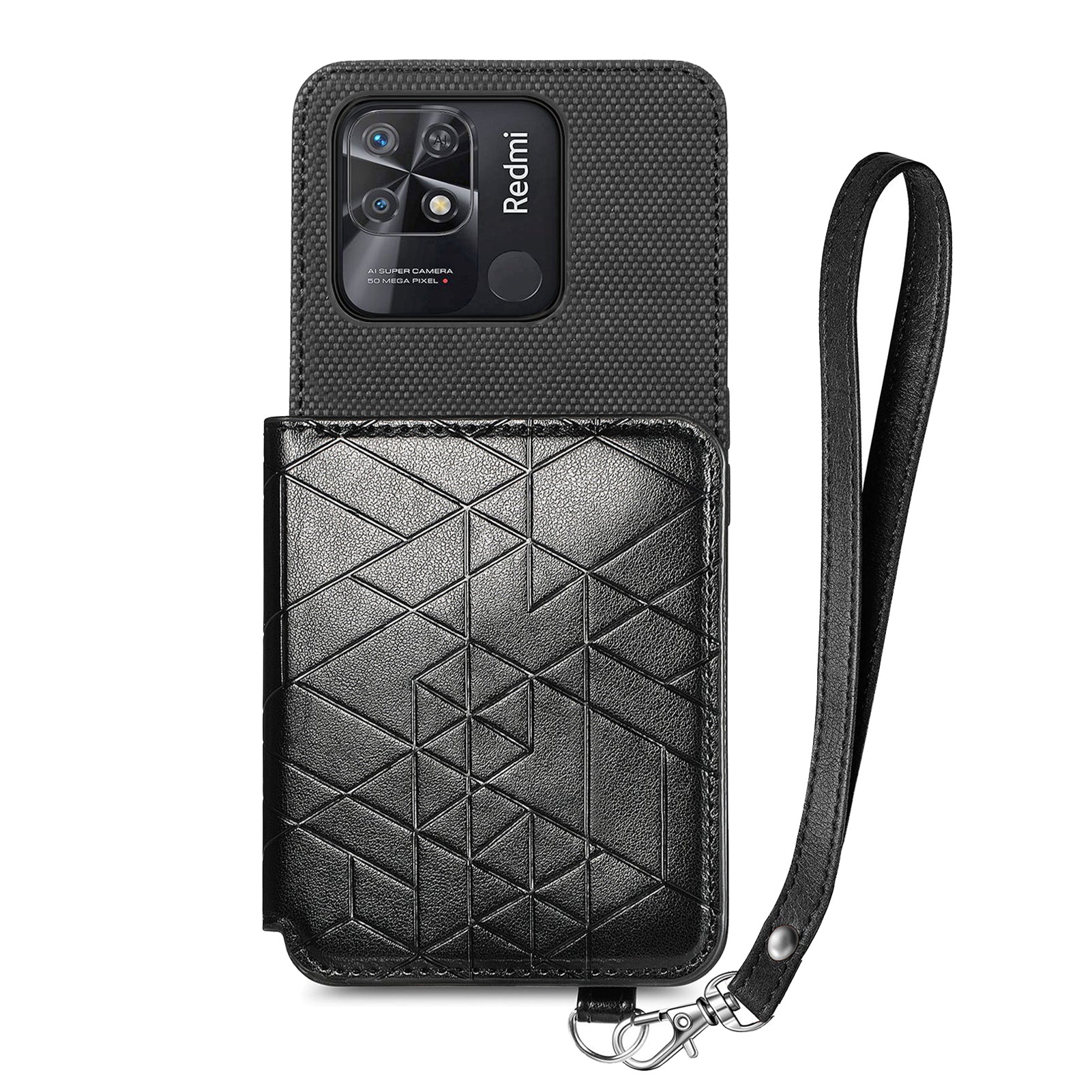Drop Protection Phone Case for Xiaomi Redmi 10C 4G Kickstand Geometry Imprinted Wallet Phone Cover with Strap Drop Protection Phone Case for Xiaomi Redmi 10C 4G Kickstand Geometry Imprinted Wallet Phone Cover with Strap